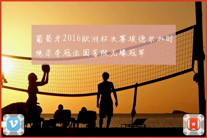 葡萄牙2016欧洲杯决赛埃德尔加时绝杀夺冠法国落败无缘冠军